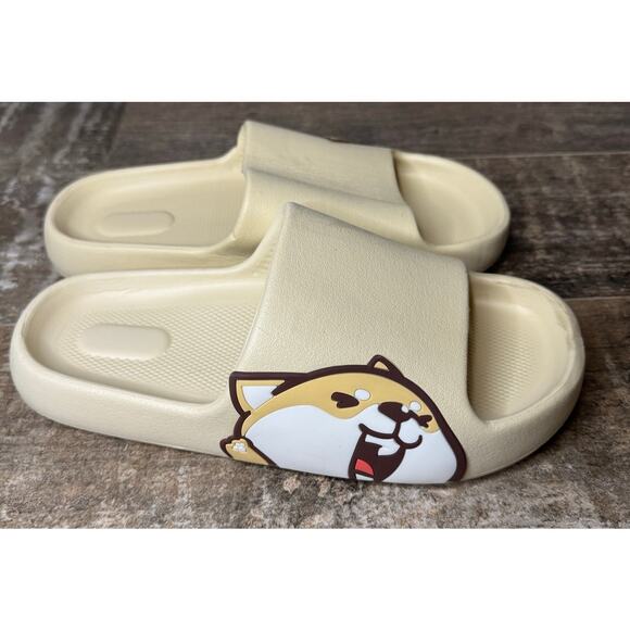 Shiba Inu Pillow Slides.  Size 39 Size 40 EU.  Women's 9, Men's 7. - Picture 1 of 7